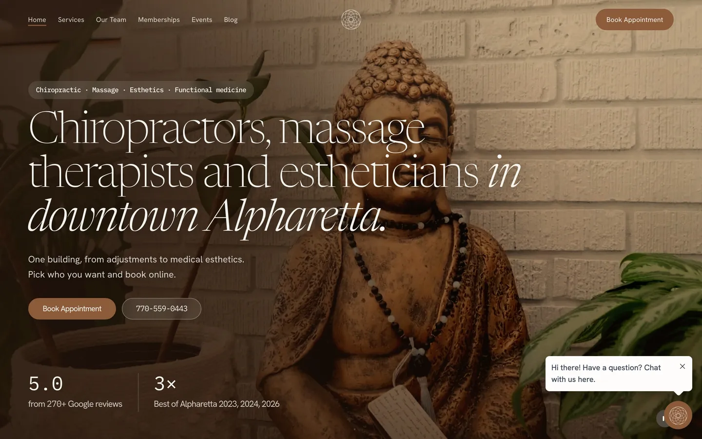 The Alpharetta Wellness Collective homepage