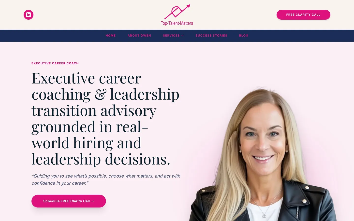 The Top Talent Matters homepage